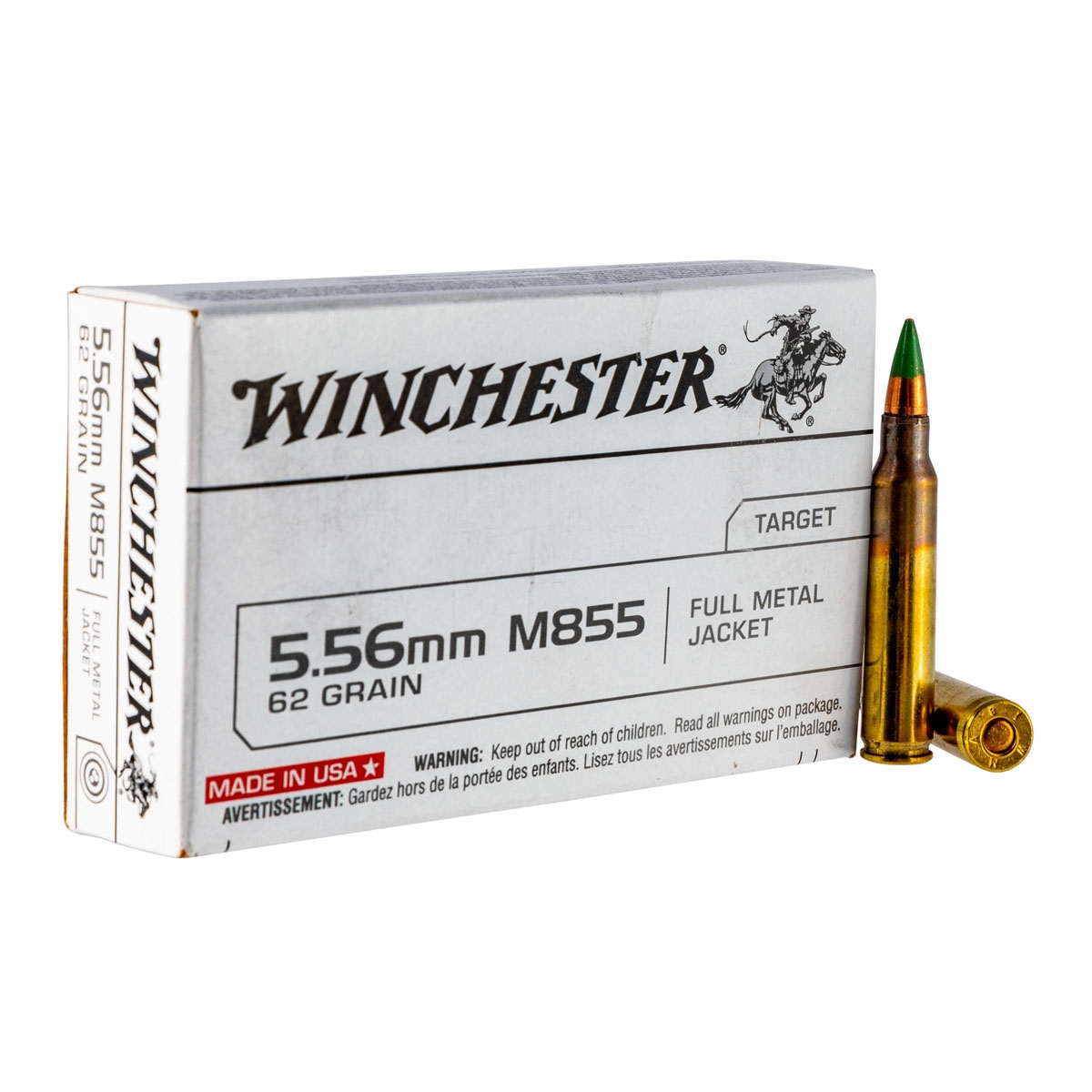 Winchester 5.56mm 62gr NATO Ammunition FMJ 20rds  - Q3269 - Winchester