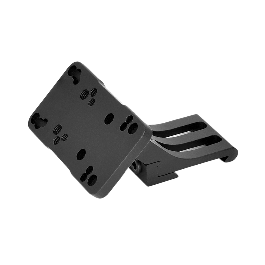 Tactical 45 deg Offset Reflex Mount Picatinny Rail - Warne