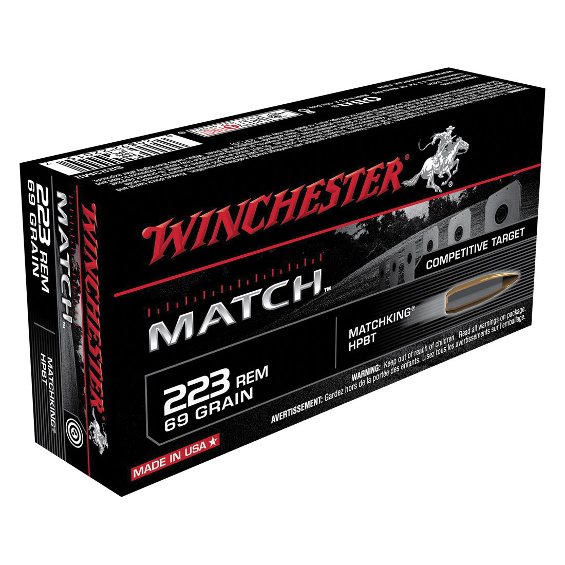 Winchester Match .223 Remington 69 gr BTHP 20rds - Winchester