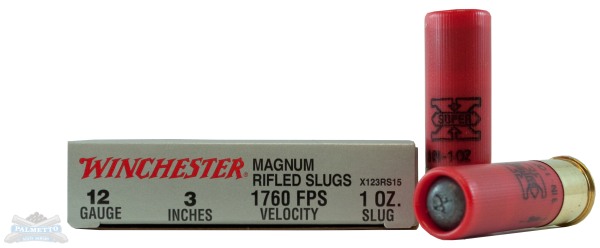 Winchester 12ga 3" 1oz  Rifled Slug Ammunition 5rds - 123RS15 - Winchester