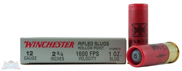 Winchester 12ga 2.75" 1oz Rifled Slug Ammunition 5rds - X12RS15