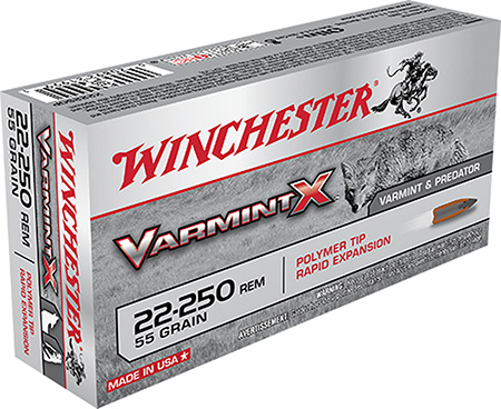 Winchester 22-250 55gr PSP Ammunition 20rds - X22250P - Winchester