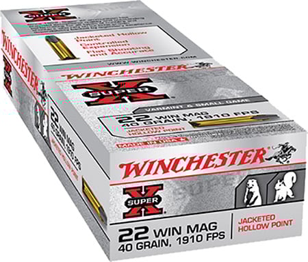 Winchester SUP-X 22 WMR Ammo 40 Gr JHP 50rds - X22MH - Winchester