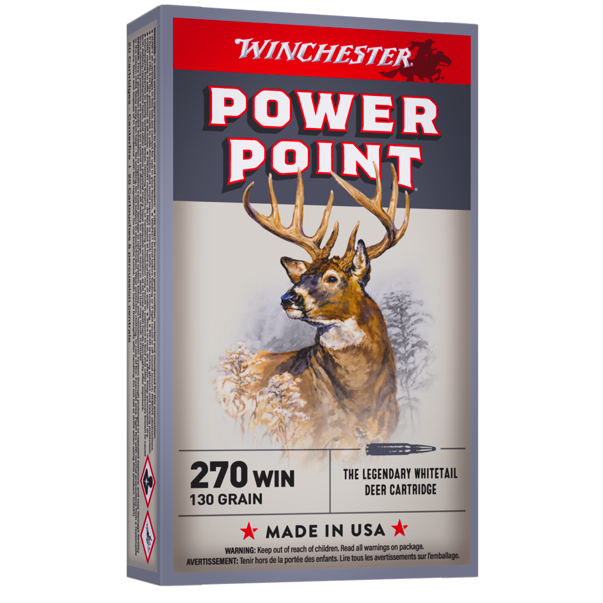 Winchester 270 130gr Power-Point Super-x Ammunition 20rds - X2705 - Winchester