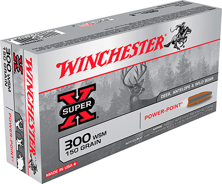Winchester 300 WSM 150gr Power-Point Super-X Ammunition 20rds - X300WSM1 - Winchester