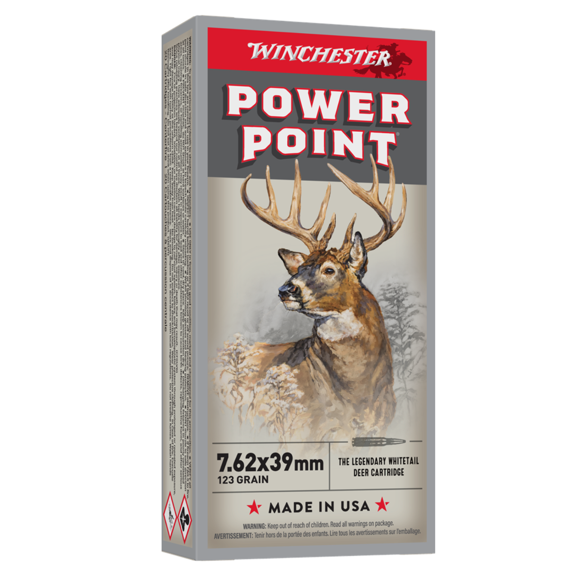 Winchester 7.62x39mm 123gr Power-Point Super-X Ammunition 20rds - X76239 - Winchester