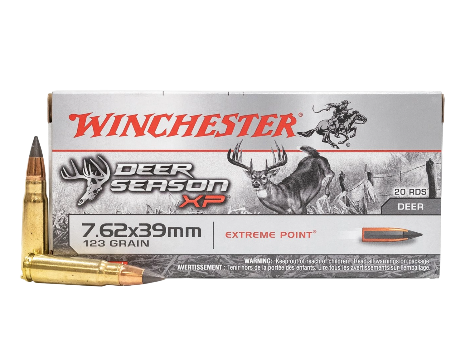 Winchester Deer Season XP 7.62x39mm 123 gr 20 Rounds Ammunition - X76239DS - Winchester