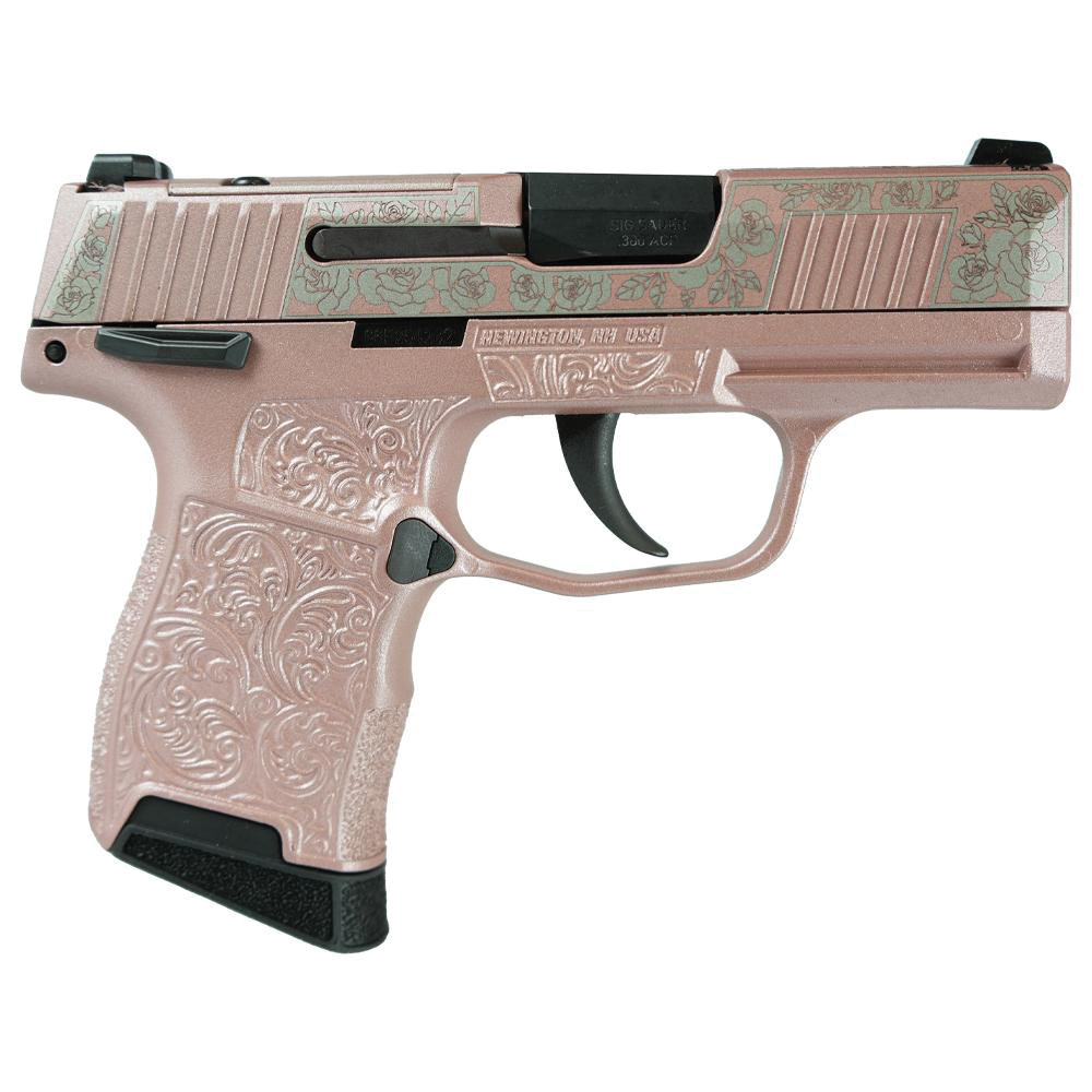 Sig Sauer P365-380 Rose Gold & Roses .380 ACP 3.10" 10rds, Rose Gold - Sig Sauer