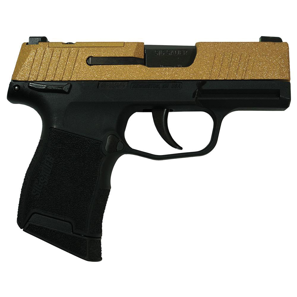 Sig Sauer P365 Optic-Ready Gold Glitter 9mm 3.10" 10rds, Black - Sig Sauer