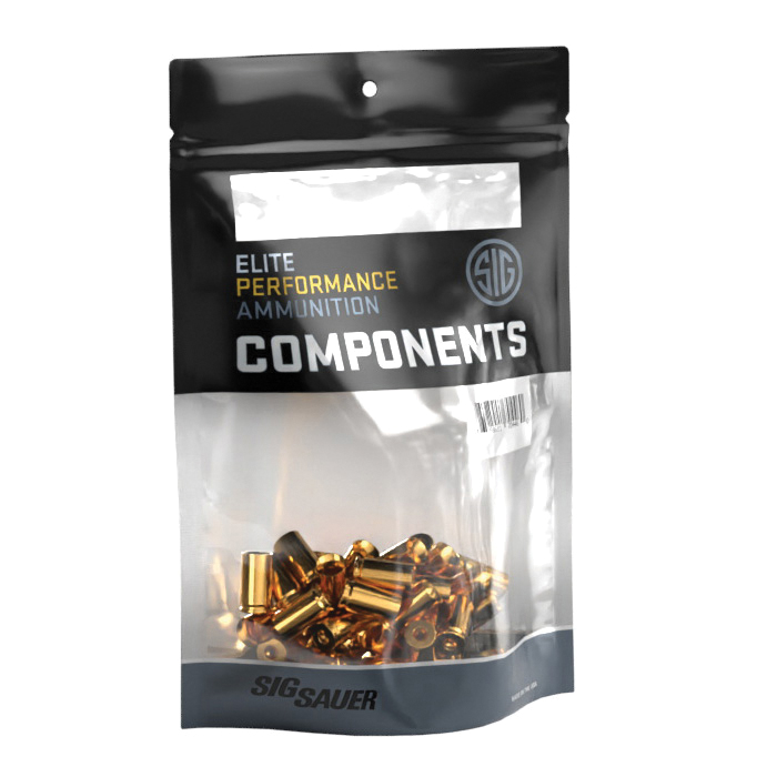 Sig Sauer .40 S&W Unprimed Component Pistol Brass, 100rds