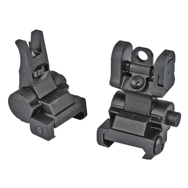 Sig Sauer Iron Sight Set Front/Rear Flip-Up, Black/Black