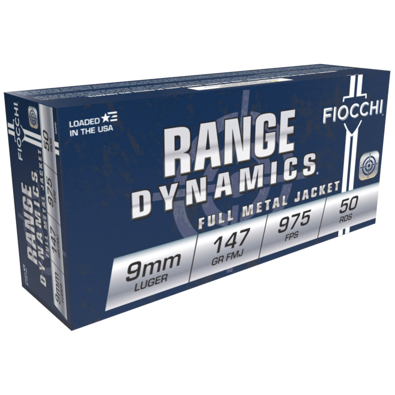 Fiocchi Range Dynamics 9mm 147 gr FMJ 50rds - Fiocchi