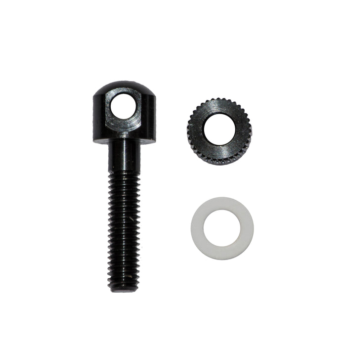 Grovtec US Inc Machine Screw Swivel Stud w/Nut and Spacer, Black