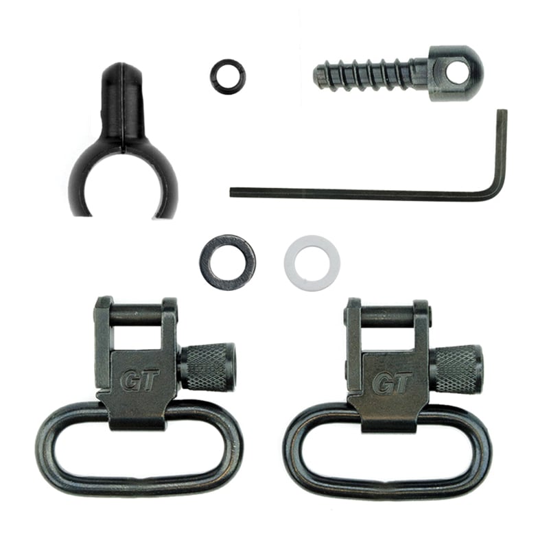 Grovtec US Inc 2-Piece Barrel Band Swivel Set, Black
