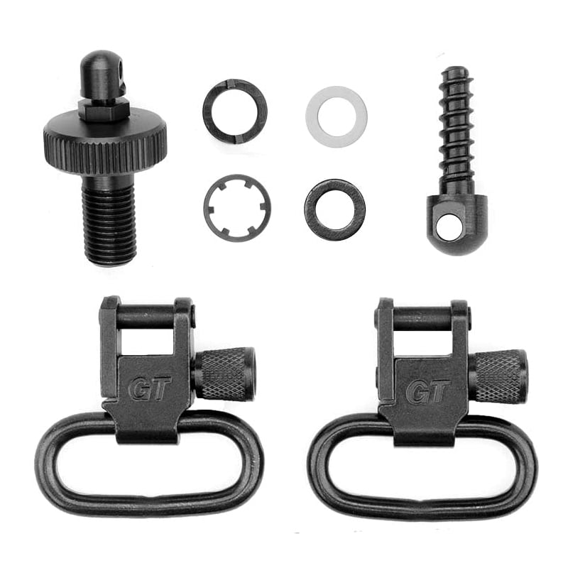 Grovtec US Inc Locking Swivel Set Fits Mossberg 500, Black - Grovtec Us Inc