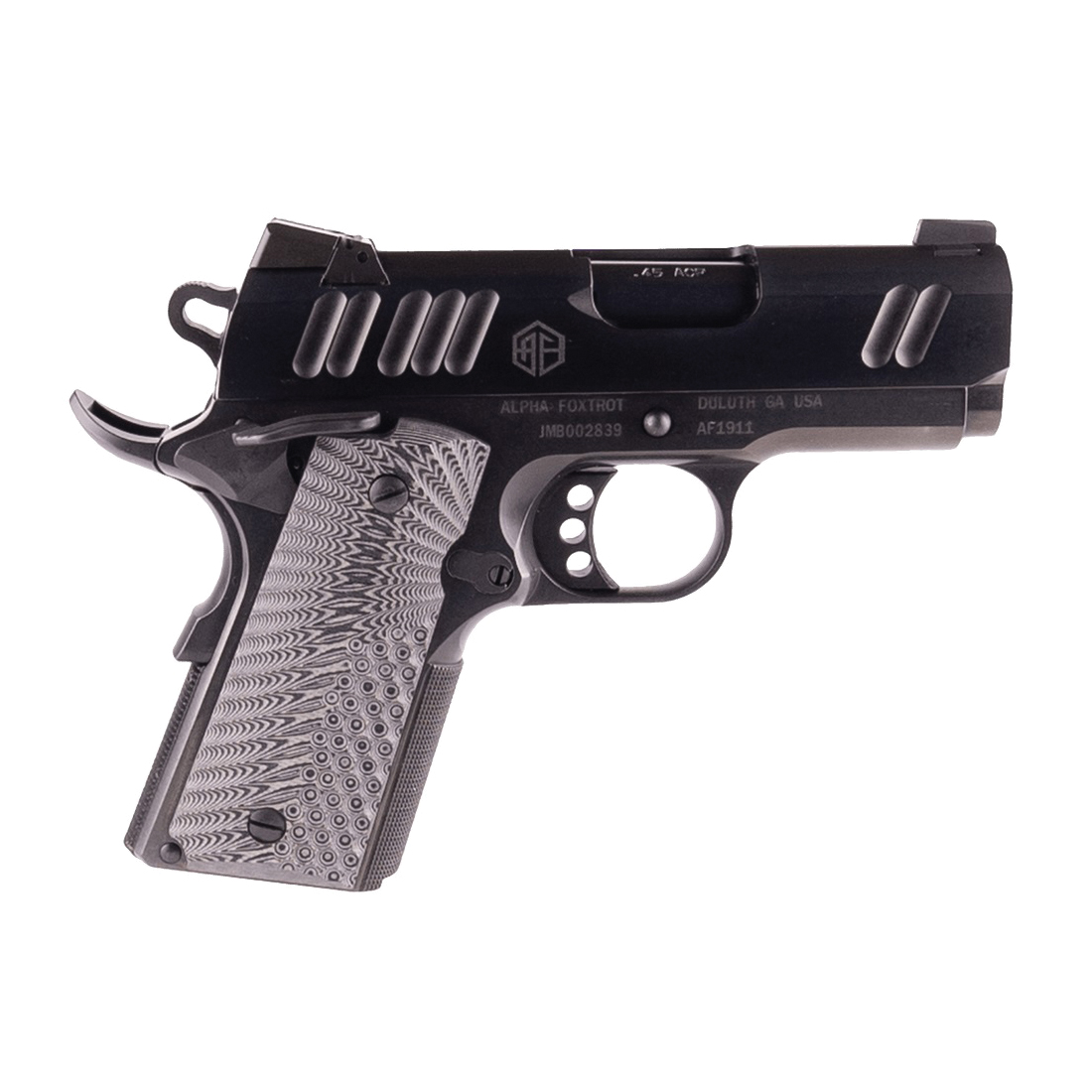 Alpha Foxtrot 1911 70 9mm 3.25" 8rds, Black - Alpha Foxtrot