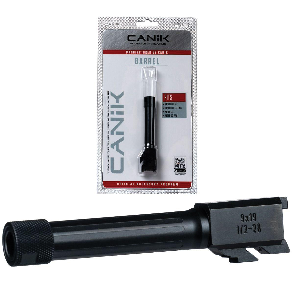 Canik Barrel 9mm 4.13" Fits TP9 Elite Sub-Compact, Black - Canik