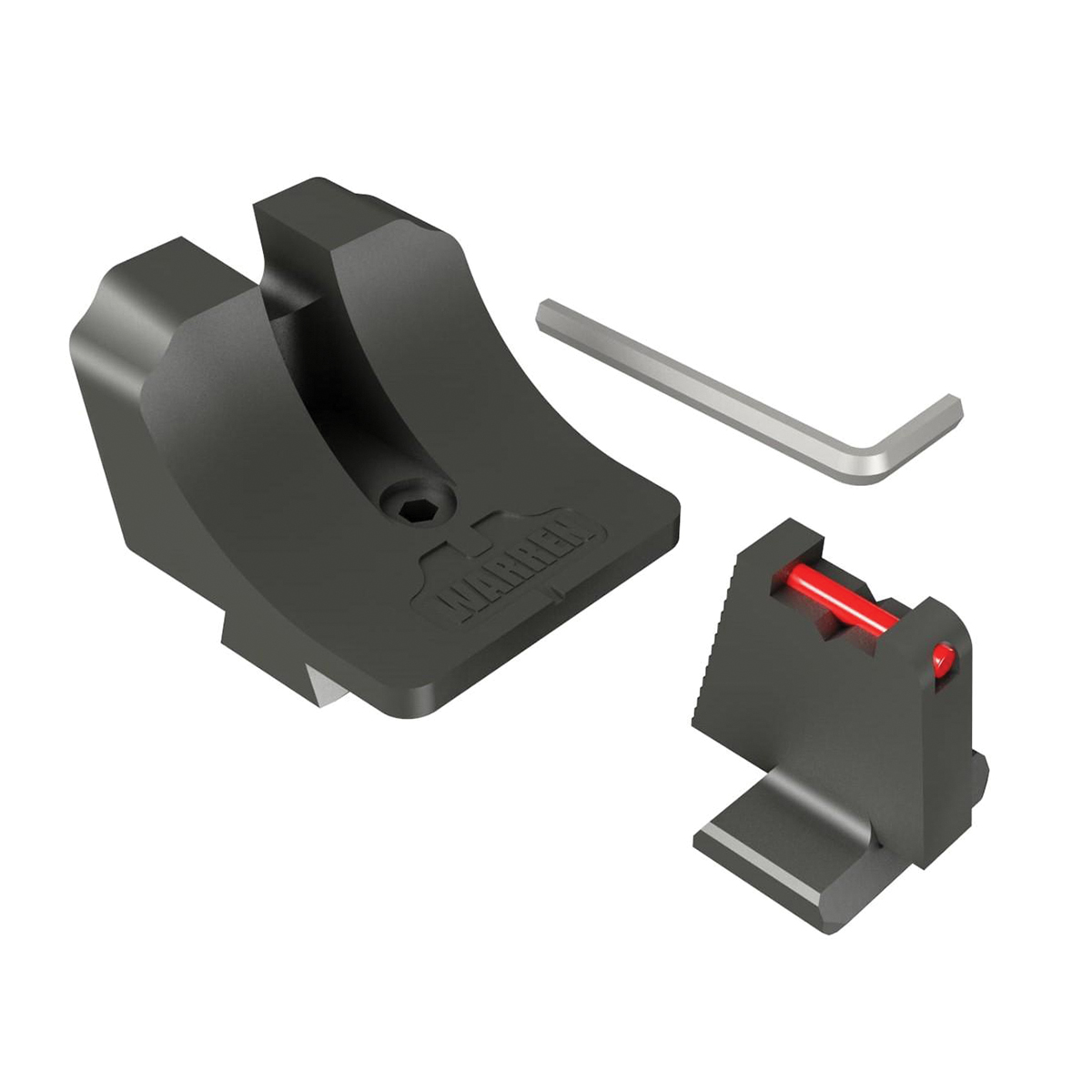 Canik Warren Suppressor Sight Set Front/Rear, Red/Black - Canik