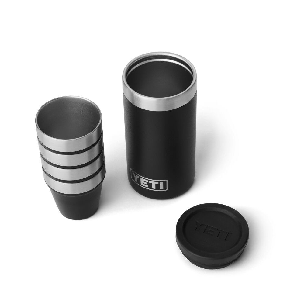 Yeti Shot Glasses with Carrying Case, Black