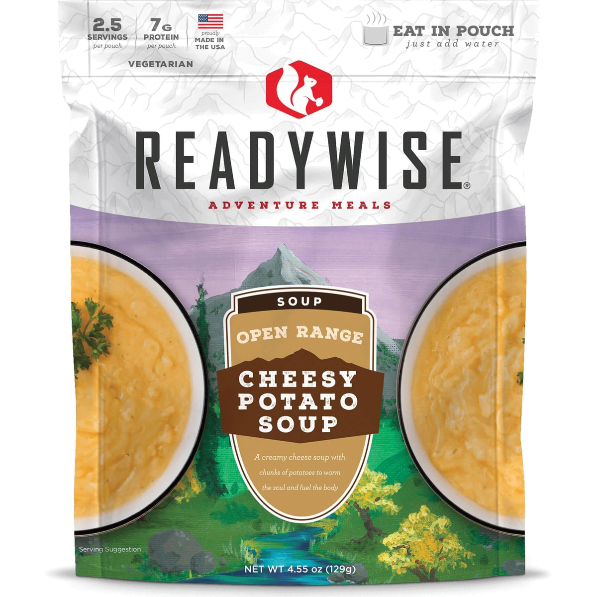 ReadyWise Open Range Cheesy Potato Soup, 4.55 oz Pack of 6 - Readywise