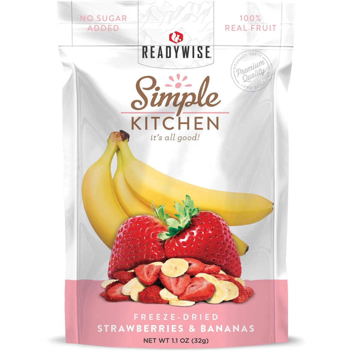 ReadyWise Simple Kitchen Freeze Dried Strawberry and Banana, 1.1 oz