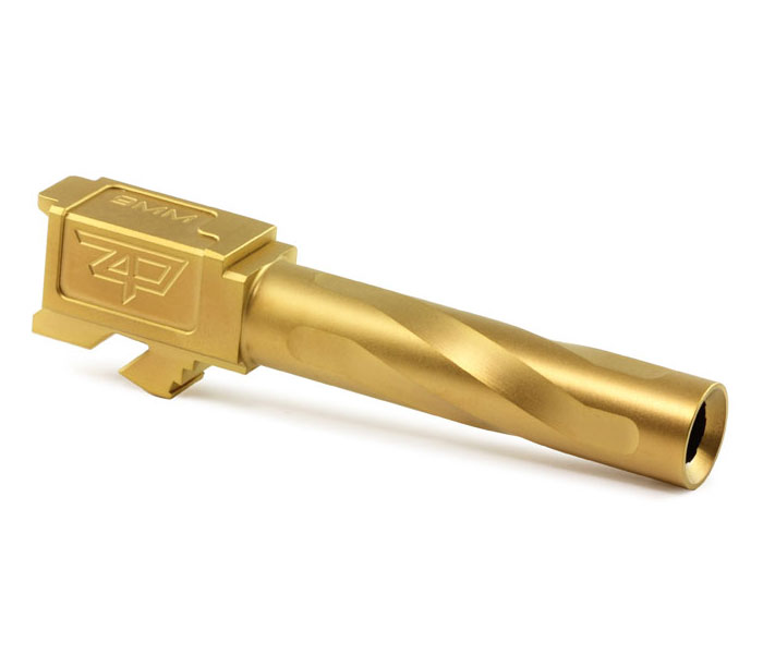 Zaffiri Precision Glock 19 Gen 1-4 Flush Barrel And Crown, Gold TiN - ZP.19BG - Zaffiri Precision