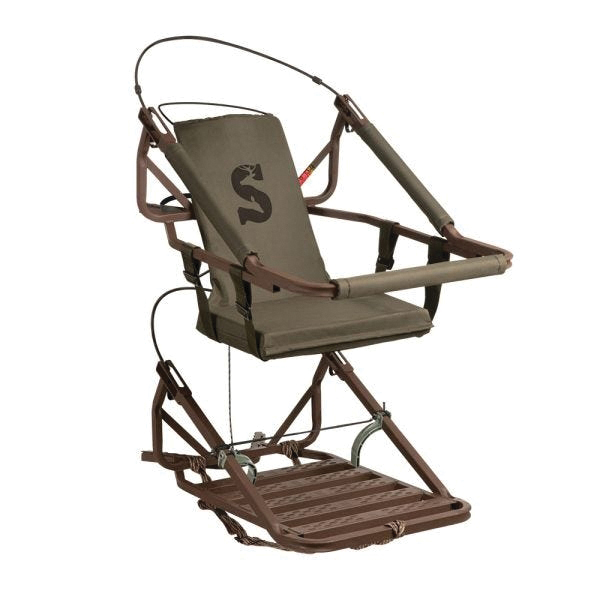 Summit Viper Steel Climbing Tree Stand, OD Green/Brown 300 lb - Summit